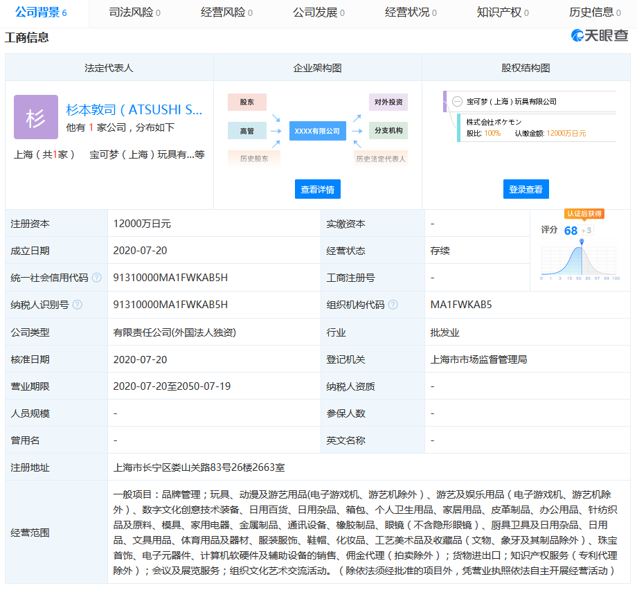 宝可梦玩具落沪 全资子公司加码中国市场，不只卖卡牌和公仔